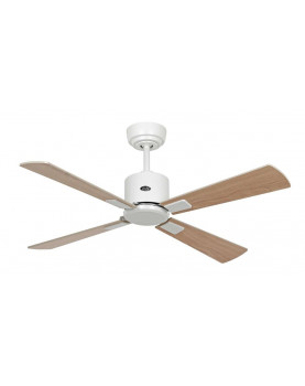 motor blanco y aspas de madera clara ventilador para el techo DC