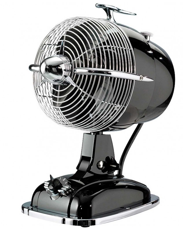 Ventilador de mesa retro color negro