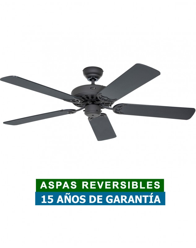Ventilador de techo con mando a distancia Classic Royal 132 en color grafito