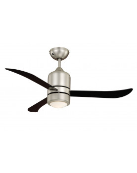 Ventilador de techo con luz AireRyder FN51134 Loft - aspas negro transparente