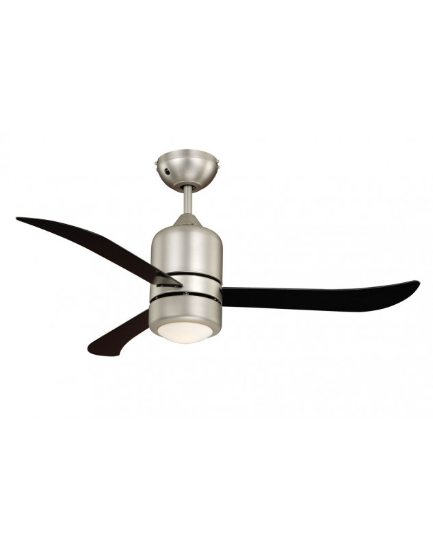 Ventilador de techo con luz AireRyder FN51134 Loft - aspas negro transparente