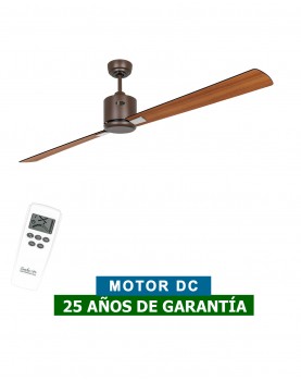 Ventilador de techo CasaFan 949404 ECO NEO III 180cm motor bronce / aspas reversibles negro o teca