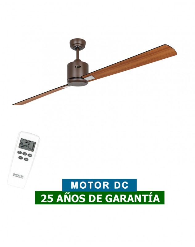 Ventilador de techo CasaFan 949404 ECO NEO III 180cm motor bronce / aspas reversibles negro o teca