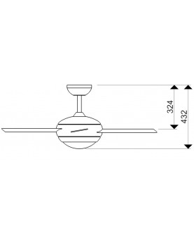 Esquema ventilador de techo con luz AireRyder FN52217 Fresco