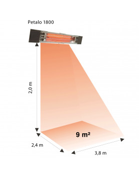 calefactor para exteriores  PETALO 1800