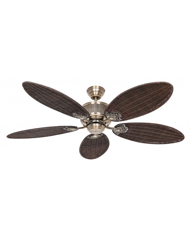 Ventilador de techo Caribbean Dream Eco 137 con aspas de mimbre