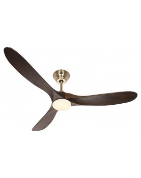 Ventilador de techo CasaFan 315276 color nuez y motor latón cepillado