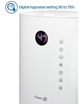 panel display Humidificador de aire con ionizador CLEAN AIR OPTIMA CA-604W smart