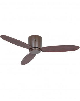 ventilador marron de techo eco plano con aspas de madera casafan