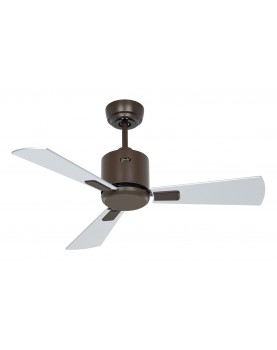 ventilador de techo con lacado bronce aspas plata