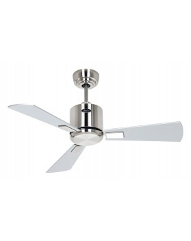 ventilador de techo con 3 aspas plateadas y wifi