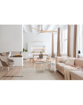 ventilador de techo marrón claro en salón