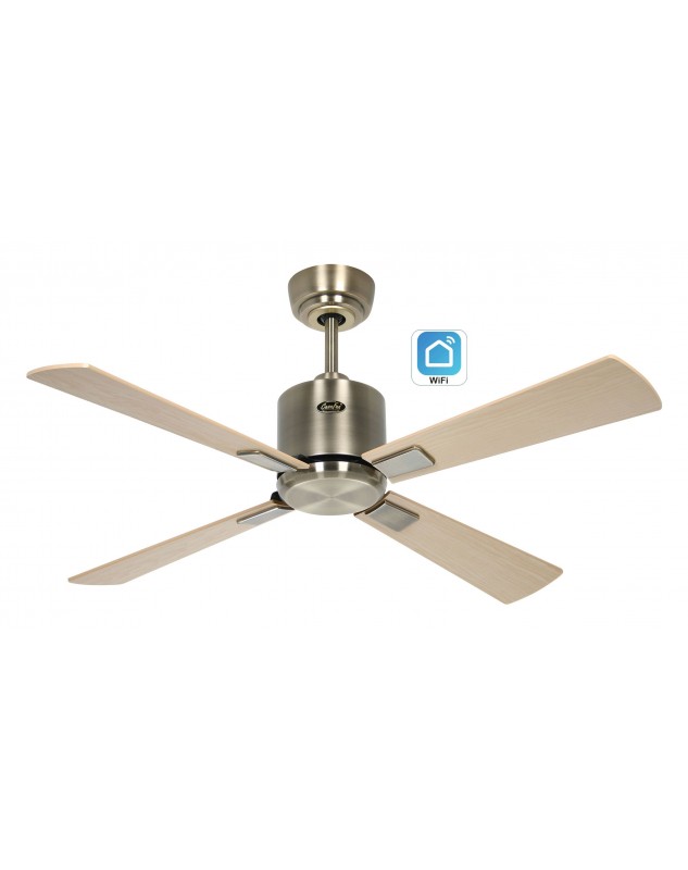 ventilador de techo con wifi y 4 aspas color haya