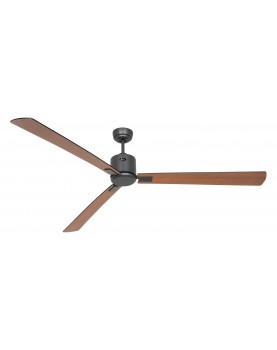 ventilador con 3 aspas color teca