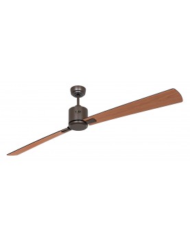 ventilador con 2 aspas color teca