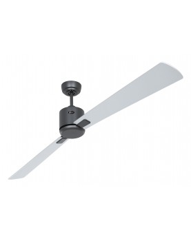 ventilador con 2 aspas color plata