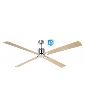 ventilador con 4 aspas color arce