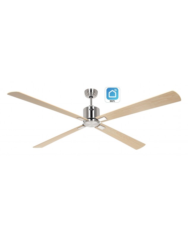 ventilador con 4 aspas color arce