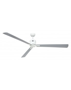 ventilador con 3 aspas color gris claro