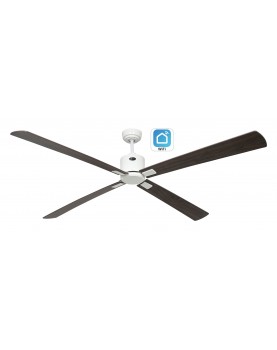 ventilador con 4 aspas color nogal