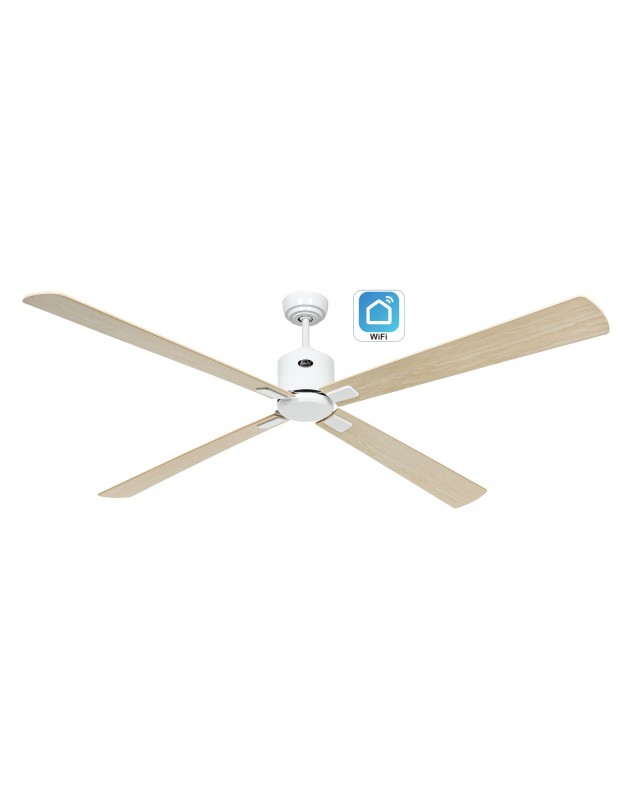 ventilador con 4 aspas color arce