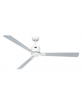 ventilador con 3 aspas color plateado