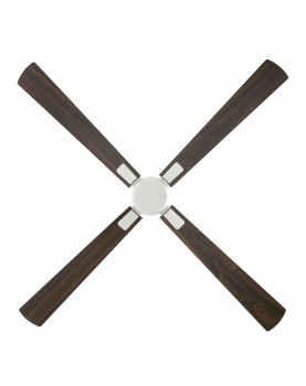 ventilador con 4 aspas color nogal