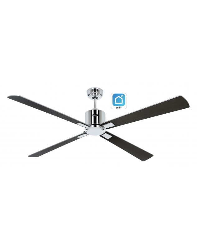 ventilador con 4 aspas color wengué