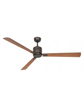 ventilador con 3 aspas color teca