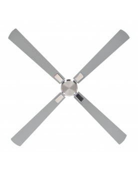 ventilador con 4 aspas color gris claro
