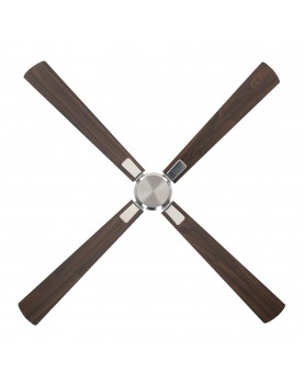ventilador con 4 aspas color nogal