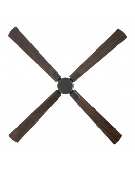 ventilador con 4 aspas color nogal
