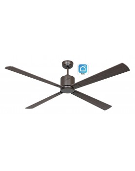 ventilador con 4 aspas color nogal