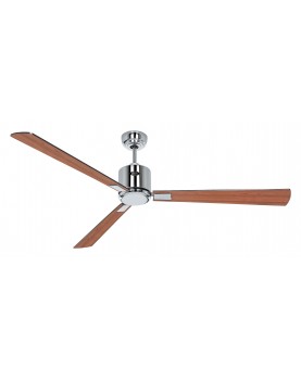 ventilador con 3 aspas color teca