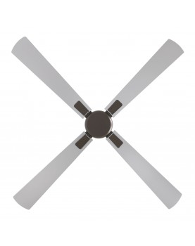 visión inferior de ventilador con aspas grises