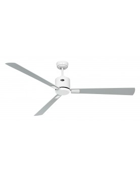 ventilador con 3 aspas color gris claro