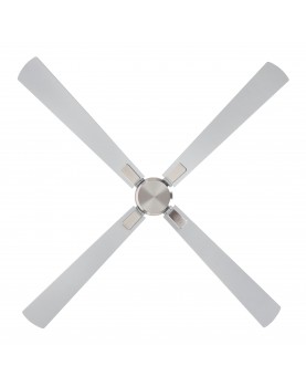 ventilador con 4 aspas color plata
