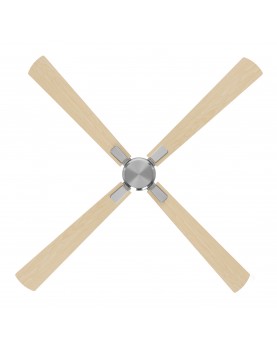 ventilador con 4 aspas color arce