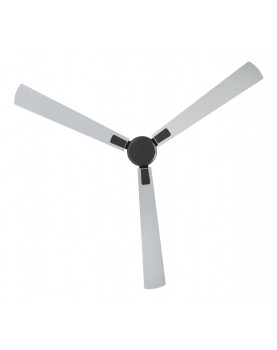ventilador con 3 aspas color plateado