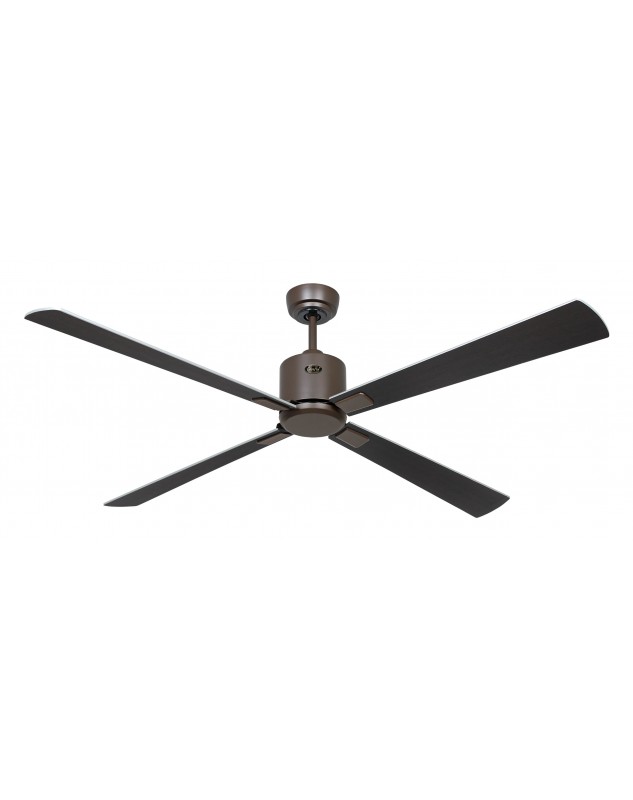 ventilador con 4 aspas color wengué