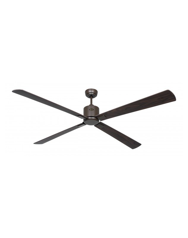 ventilador con 4 aspas color nogal