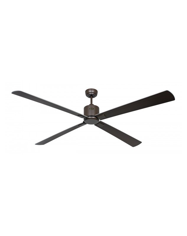 ventilador con 4 aspas color wengué