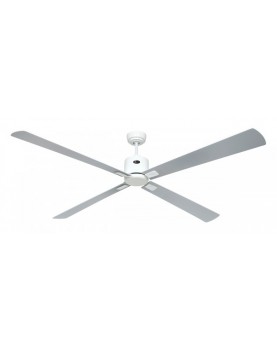 ventilador con 4 aspas color gris claro