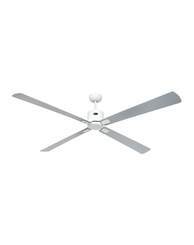 ventilador con 4 aspas color gris claro