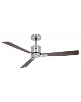 Motor Cromo cepillado/3 aspas nogal 132 cm