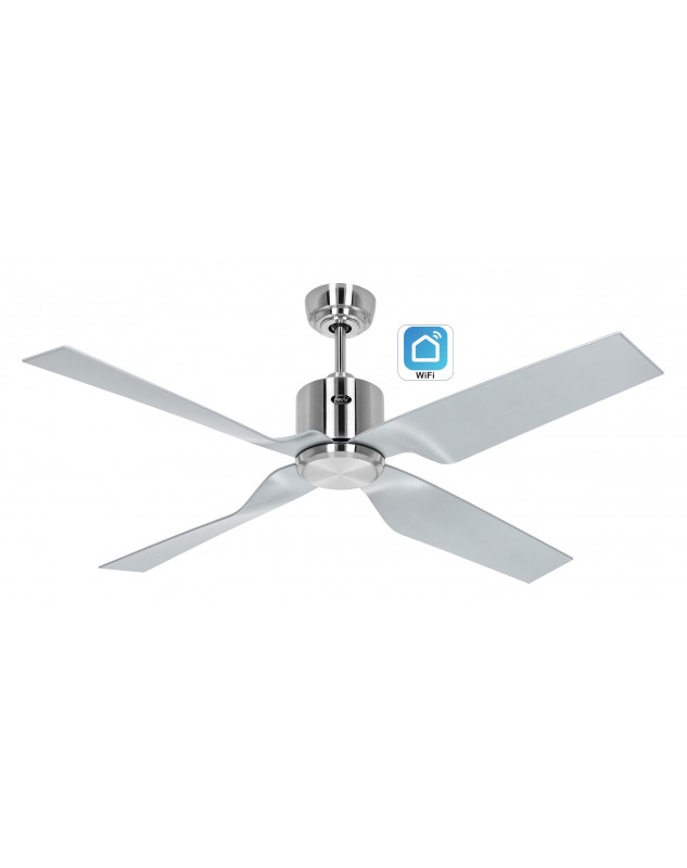 Motor Cromo cepillado/Aspas Plata con WIFI