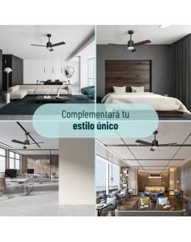 Ventilador de techo en ambiente instalado