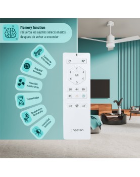 modos control remoto ventilador de techo