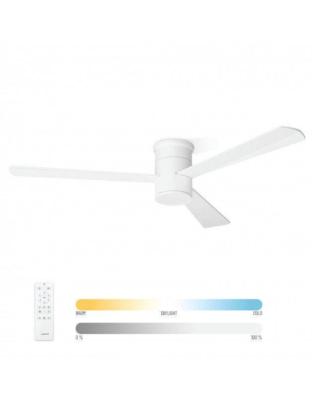 Ventilador de techo con luz Noaton ZOYA color blanco