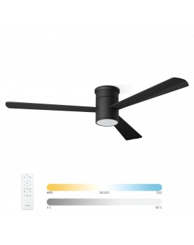 Ventilador de techo con luz Noaton ZOYA color negro